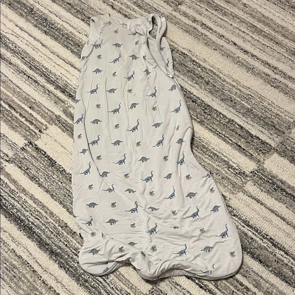 Kyte BABY Dinosaur Print Sleep Sack - White and Blue